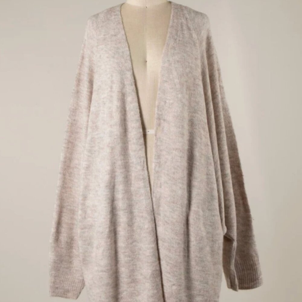 NWT Wool Blend Very Soft Oversized Open Front Knit Cardigan - Picture 8 of 16